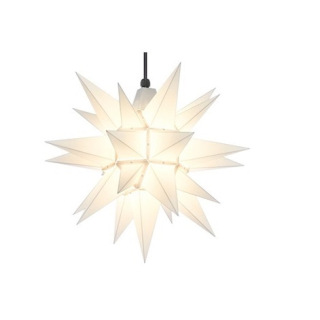 Moravská hvězda A4 bílá, plast, 40 cm